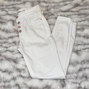 Super Skinny High Rise White Jeans